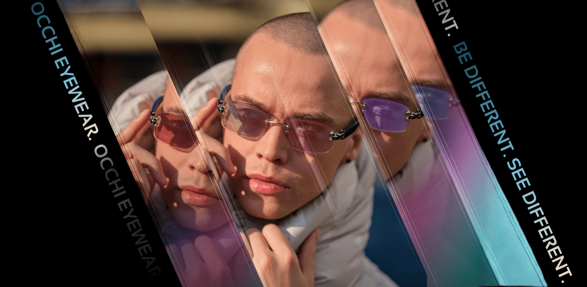 Man wearing CHAMELO sunglasses